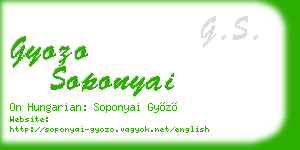 gyozo soponyai business card